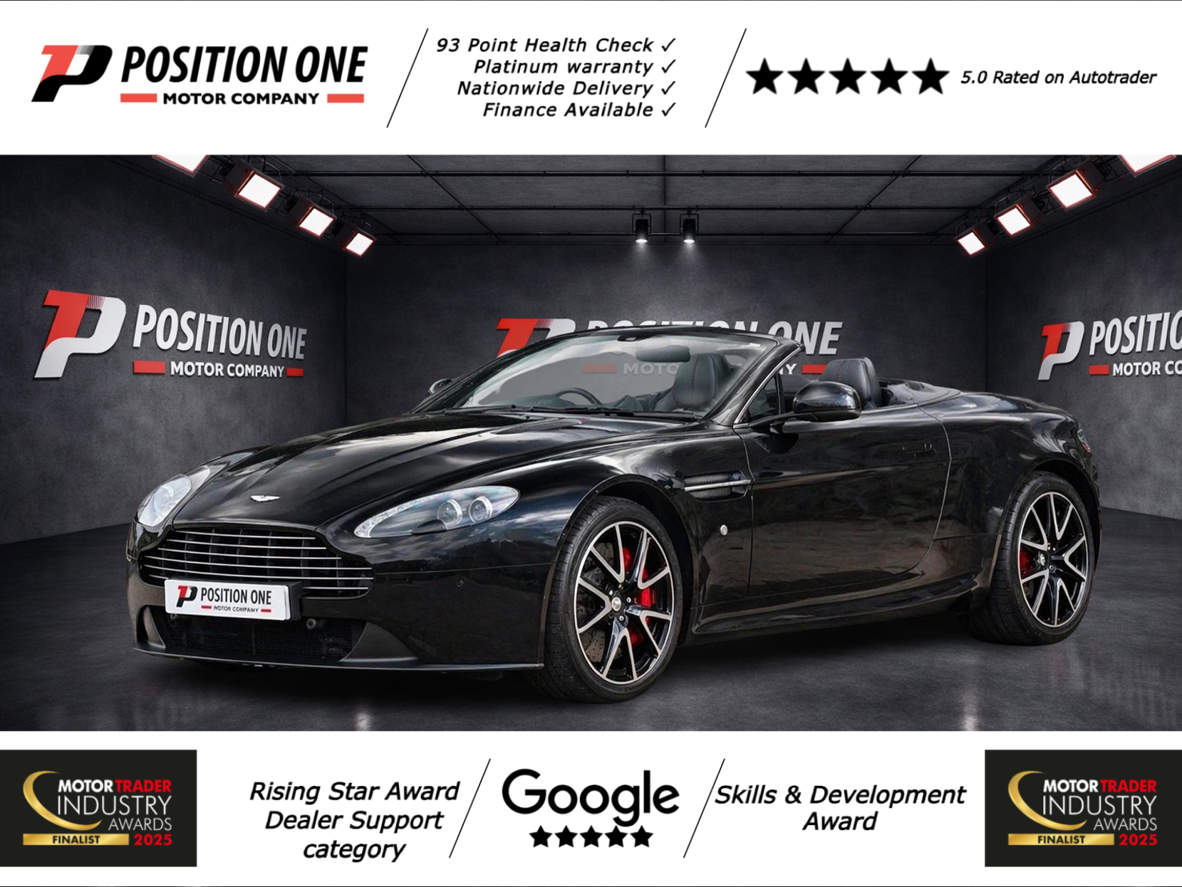 Black 2013 Aston Martin Vantage 4.7 Roadster Convertible Sportshift Convertible Rear-wheel drive Automatic