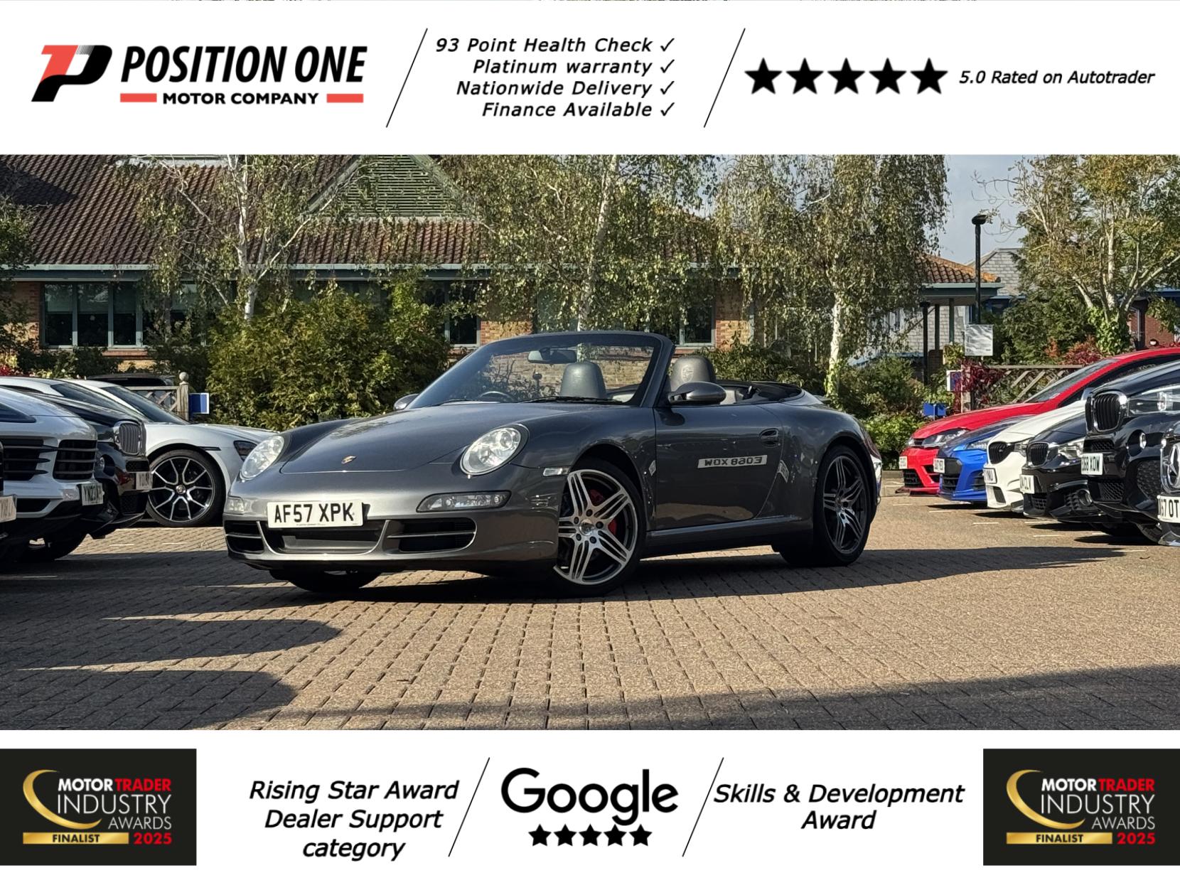 Porsche 911 3.8 997 Carrera 4S Cabriolet 2dr Petrol Manual AWD (285 g/km, 350 bhp)