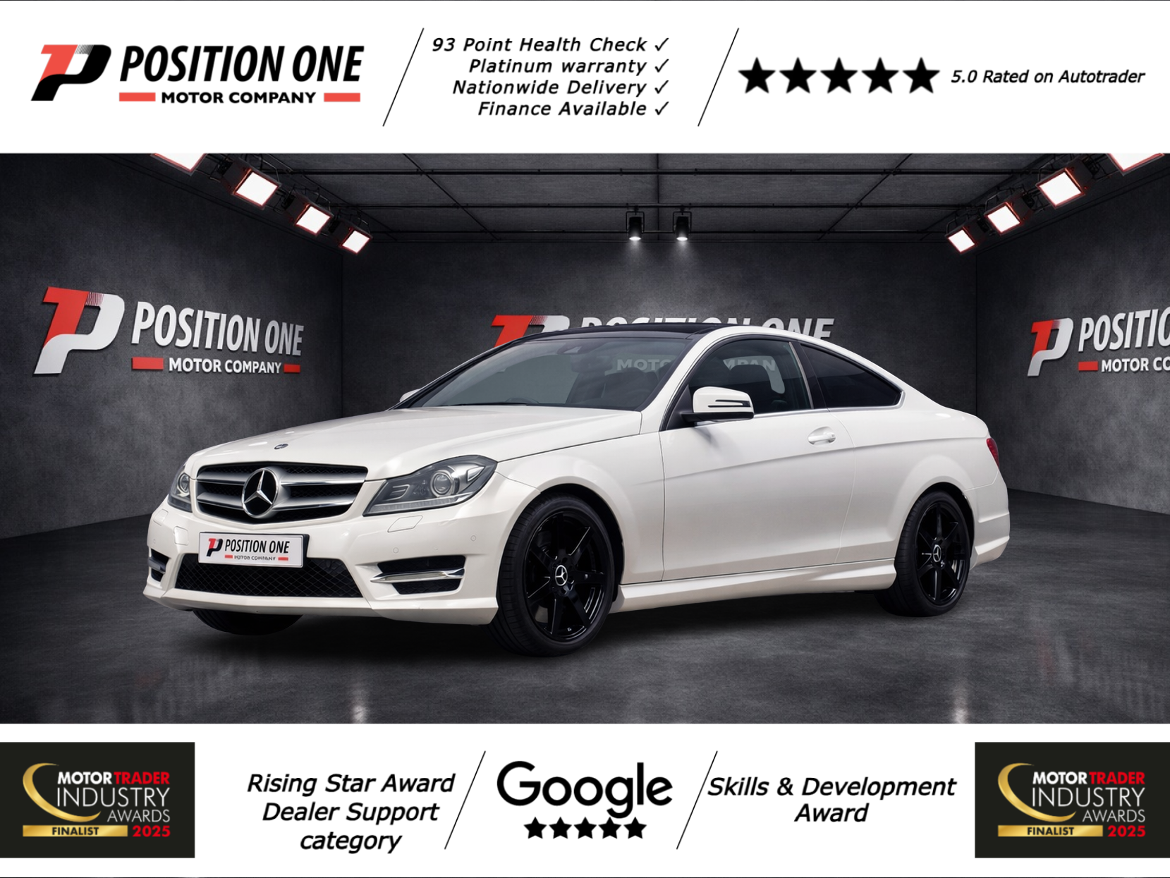 Mercedes-Benz C Class 2.1 C220 CDI BlueEfficiency AMG Sport Coupe 2dr Diesel G-Tronic+ Euro 5 (s/s) (170 ps)