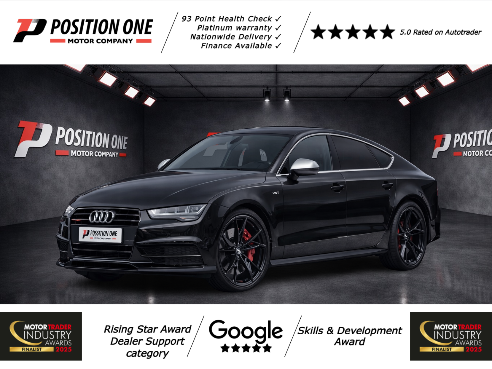 Audi S7 4.0 TFSI V8 Black Edition Sportback 5dr Petrol S Tronic quattro Euro 6 (s/s) (450 ps)