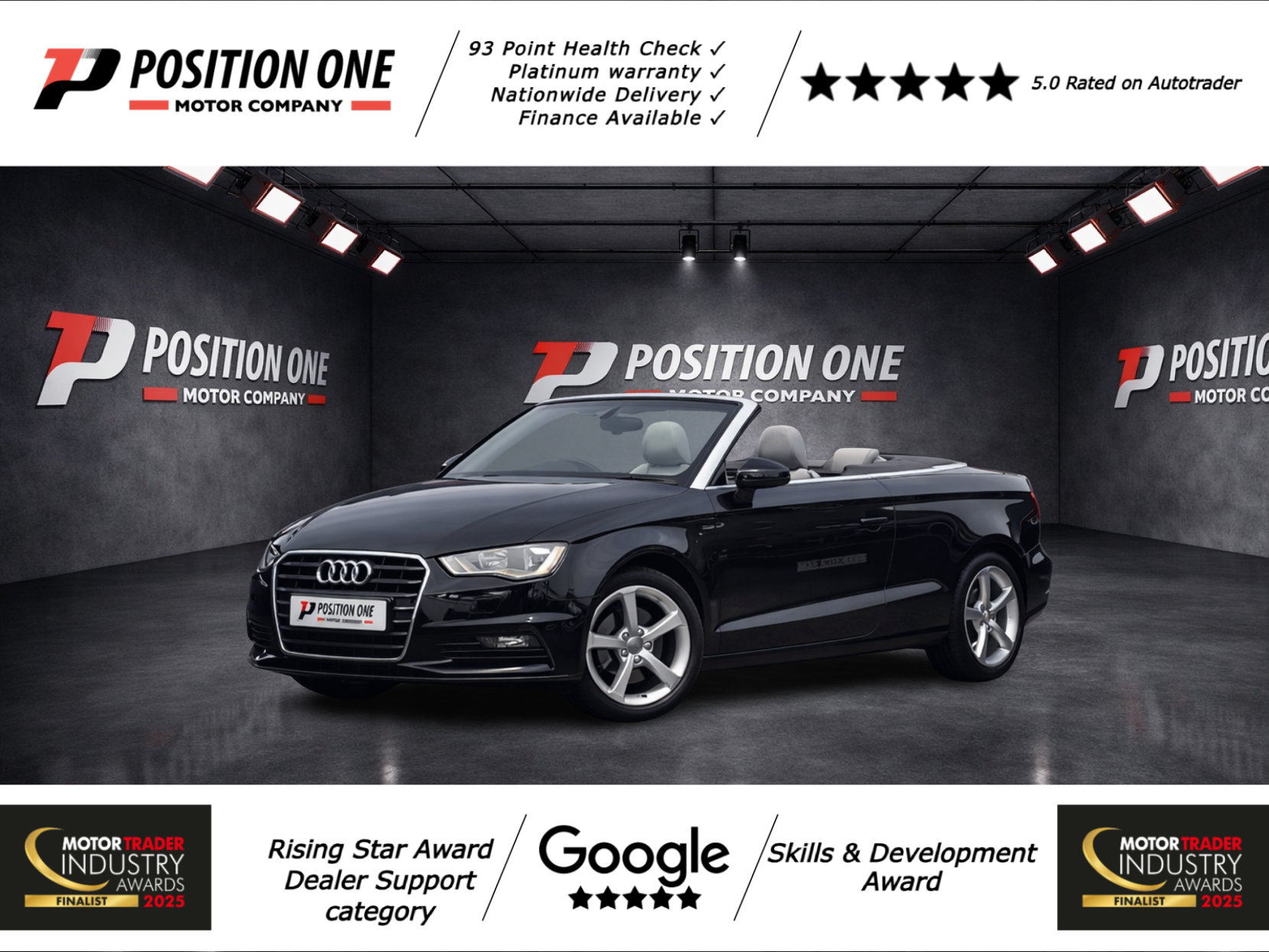 Audi A3 Cabriolet 1.8 TFSI Sport Convertible 2dr Petrol S Tronic Euro 6 (s/s) (180 ps)