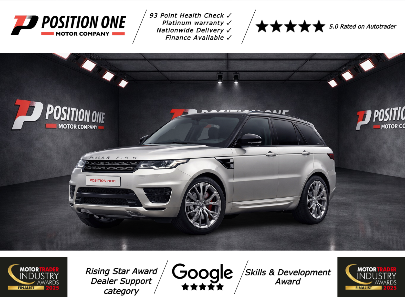Land Rover Range Rover Sport 3.0 SD V6 HSE Dynamic SUV 5dr Diesel Auto 4WD Euro 6 (s/s) (306 ps)
