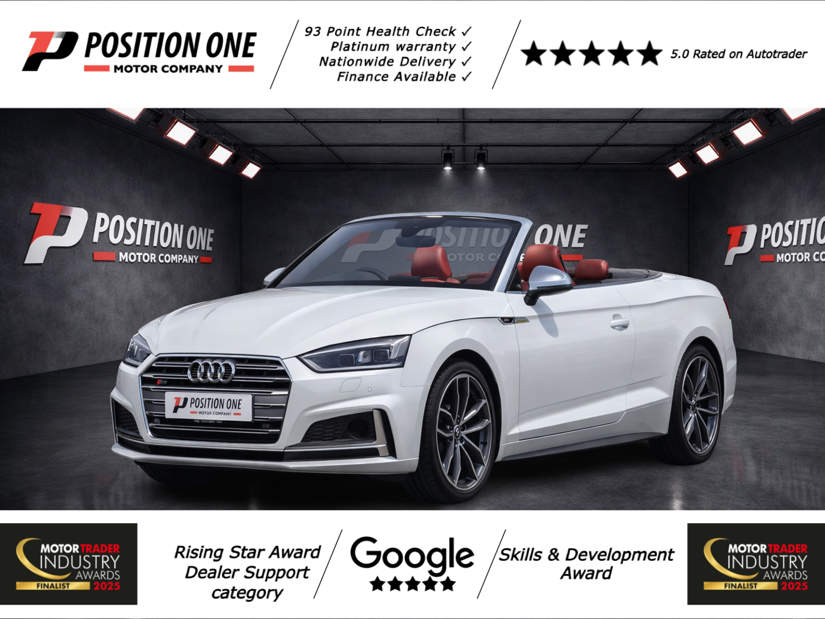 Audi S5 3.0 TFSI V6 Cabriolet 2dr Petrol Tiptronic quattro Euro 6 (s/s) (354 ps)