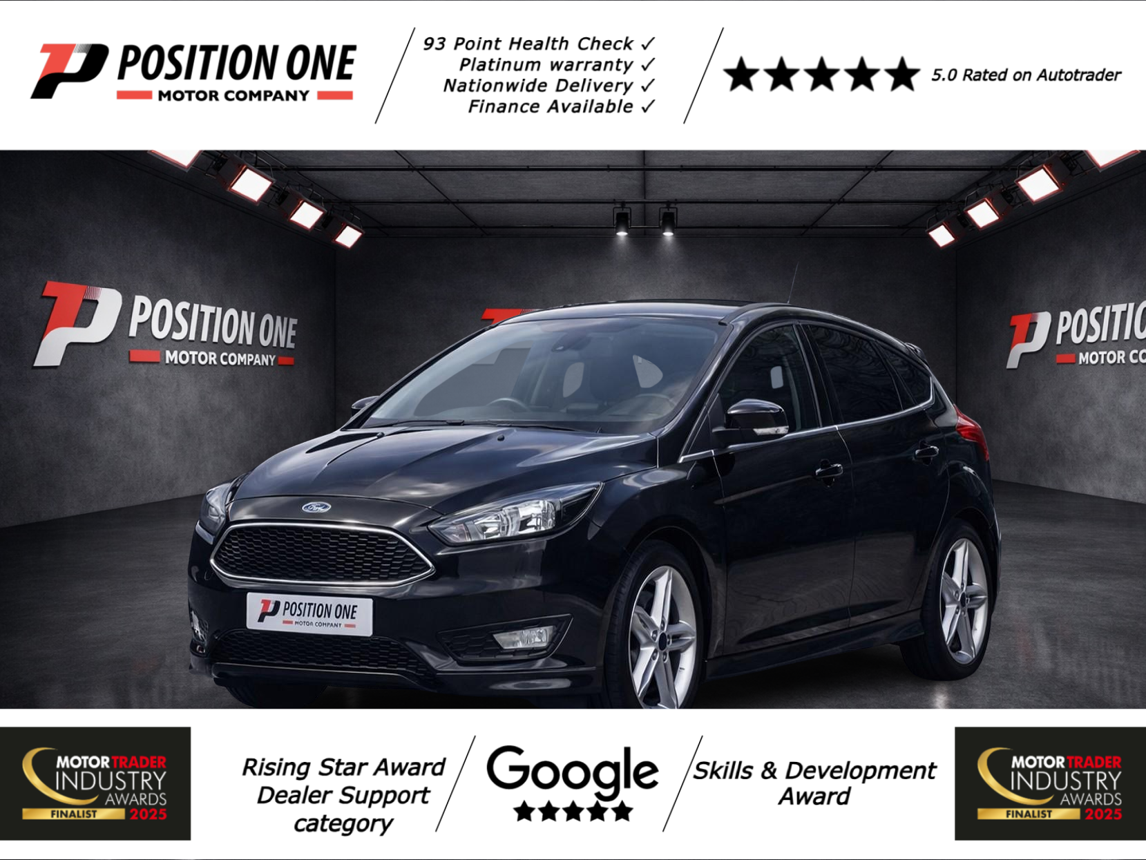 Ford Focus 1.0T EcoBoost Zetec S Hatchback 5dr Petrol Manual Euro 6 (s/s) (125 ps)