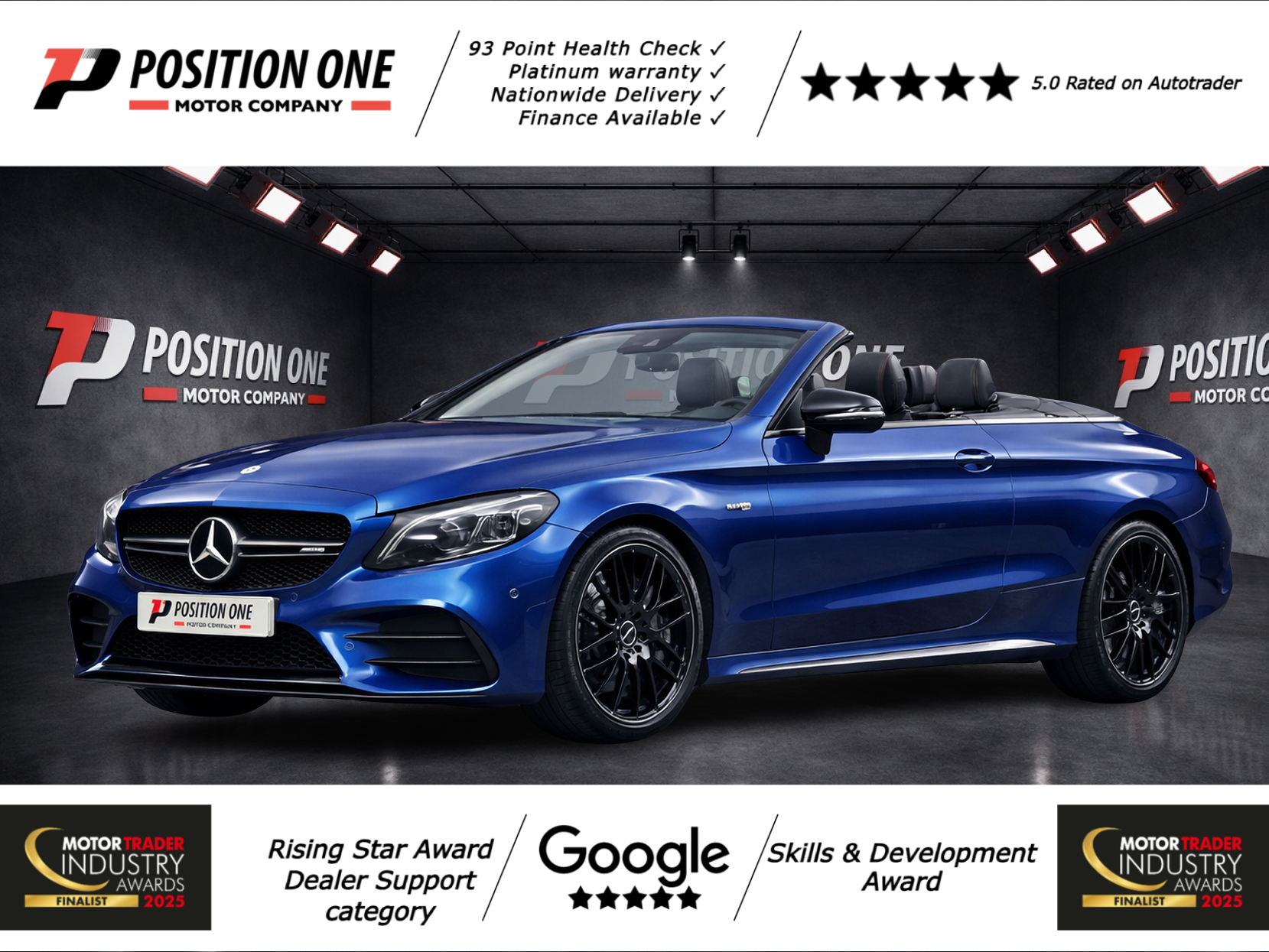 Mercedes-Benz C Class 3.0 C43 V6 AMG (Premium) Cabriolet 2dr Petrol G-Tronic+ 4MATIC Euro 6 (s/s) (390 ps)