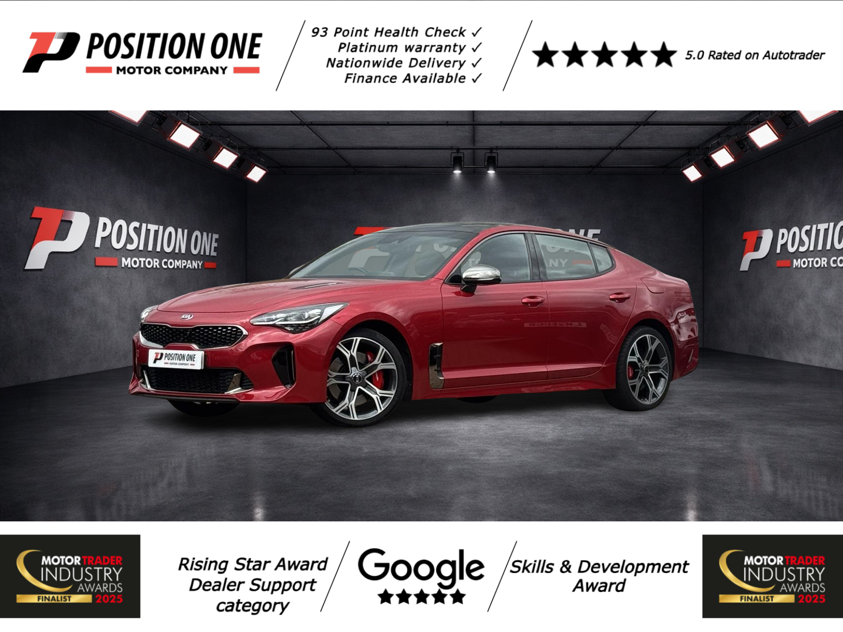 Kia Stinger 3.3 T-GDi V6 GT S Gran Turismo 5dr Petrol Auto Euro 6 (s/s) (365 bhp)