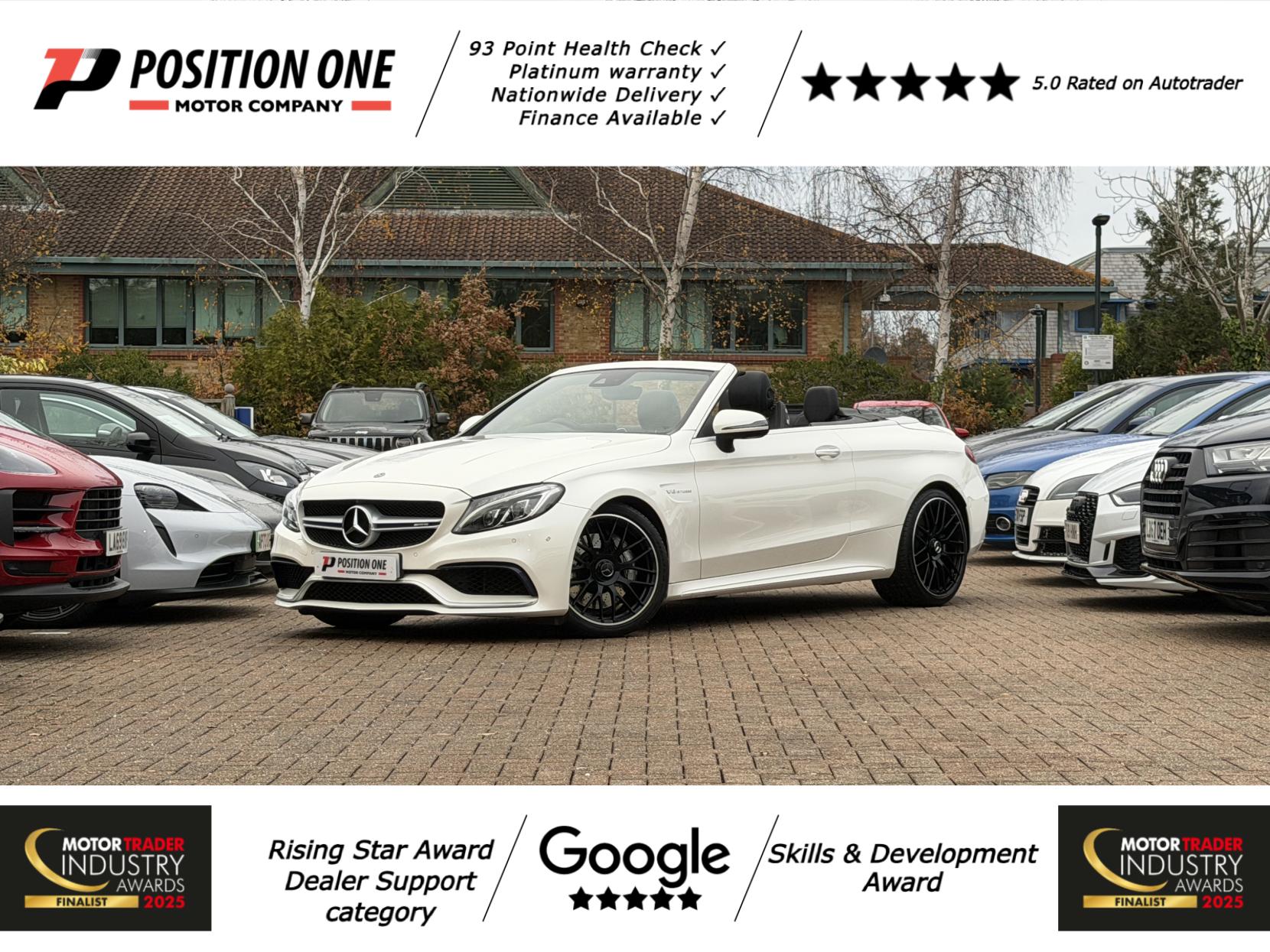 Mercedes-Benz C Class 4.0 C63 V8 BiTurbo AMG (Premium) Cabriolet 2dr Petrol SpdS MCT Euro 6 (s/s) (476 ps)