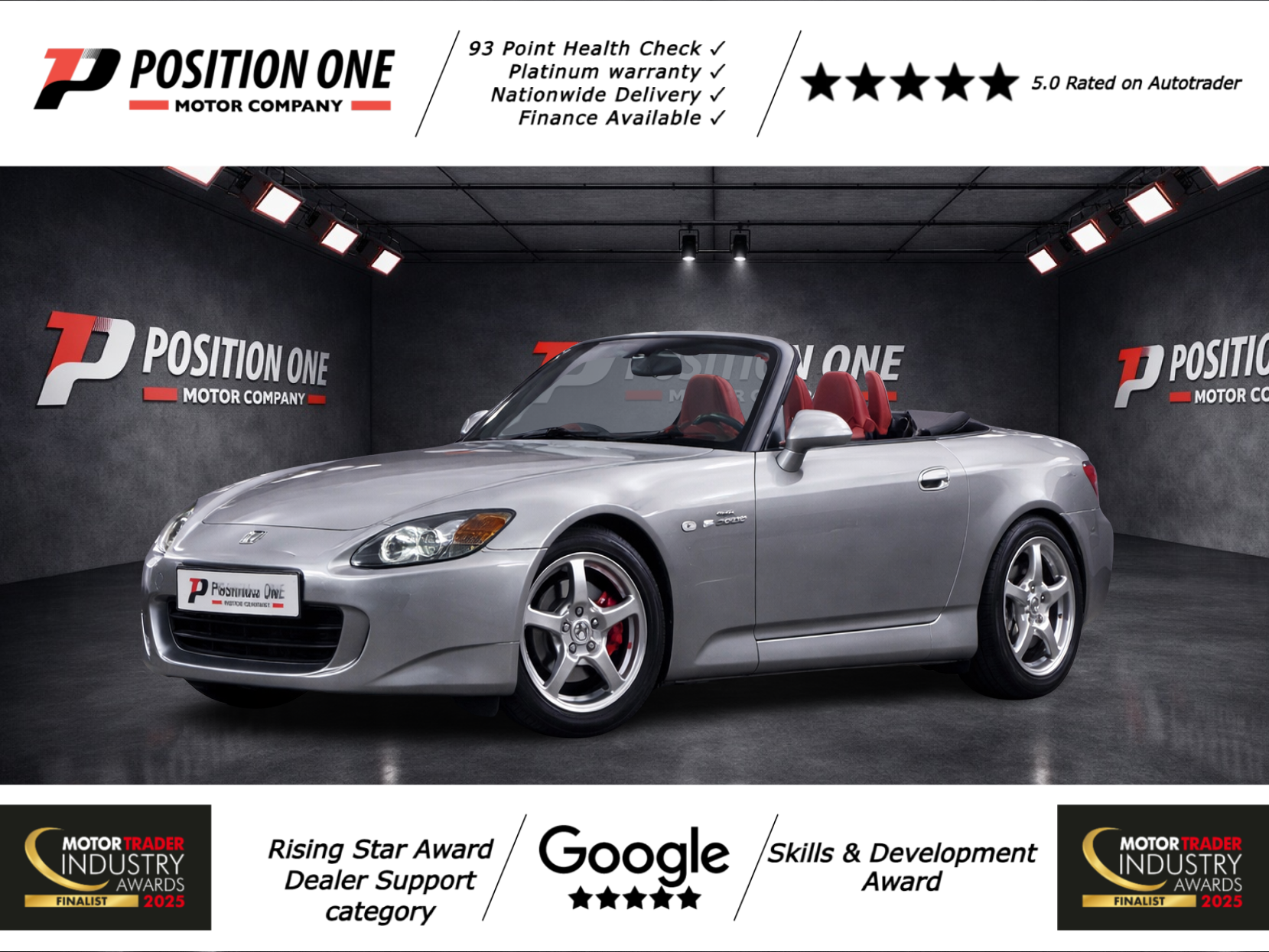 Honda S2000 2.0 i-VTEC Roadster Convertible 2dr Petrol Manual (237 g/km, 236 bhp)