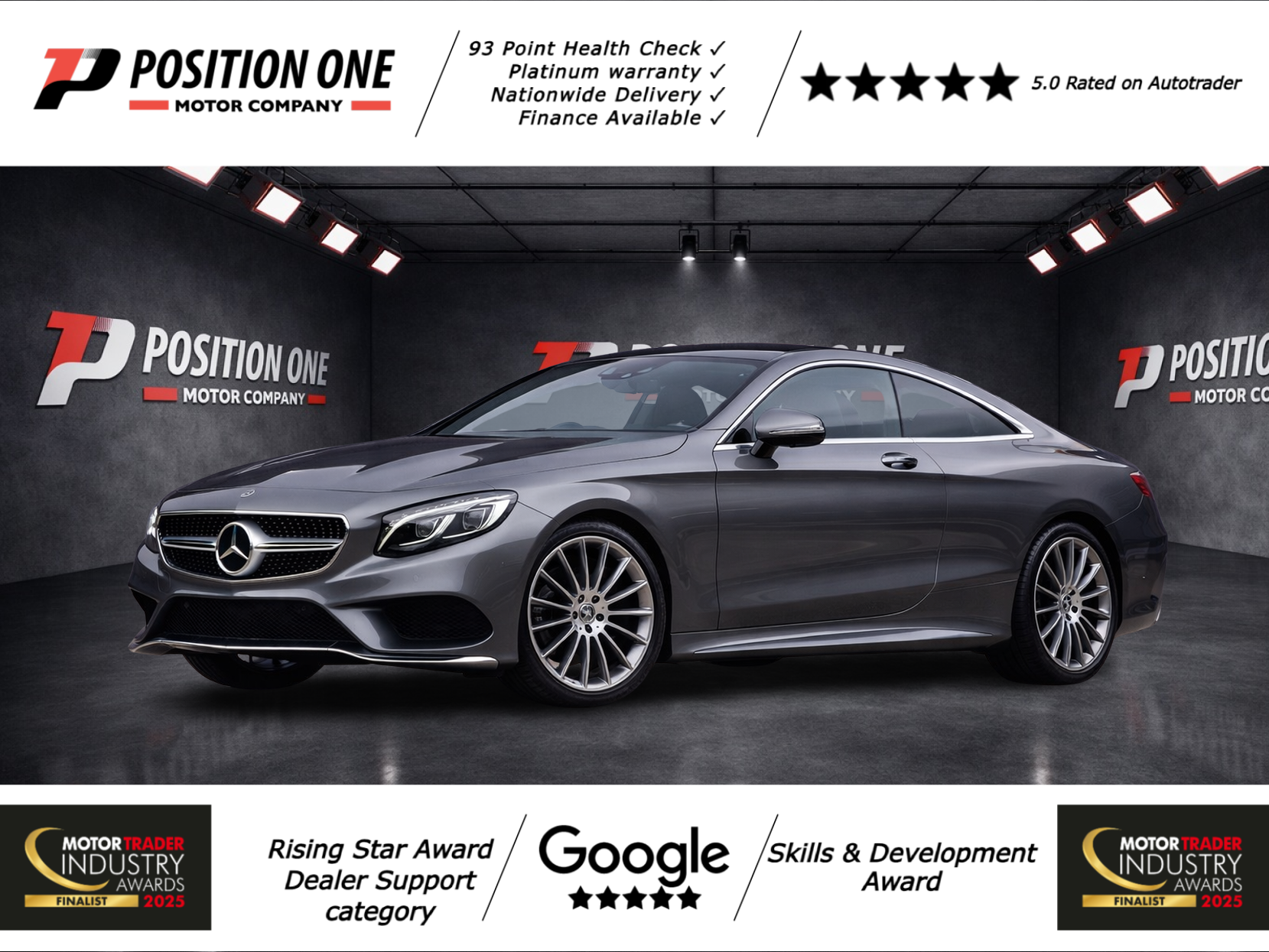Mercedes-Benz S Class 4.7 S500 V8 AMG Line (Premium) Coupe 2dr Petrol G-Tronic Euro 6 (s/s) (455 ps)